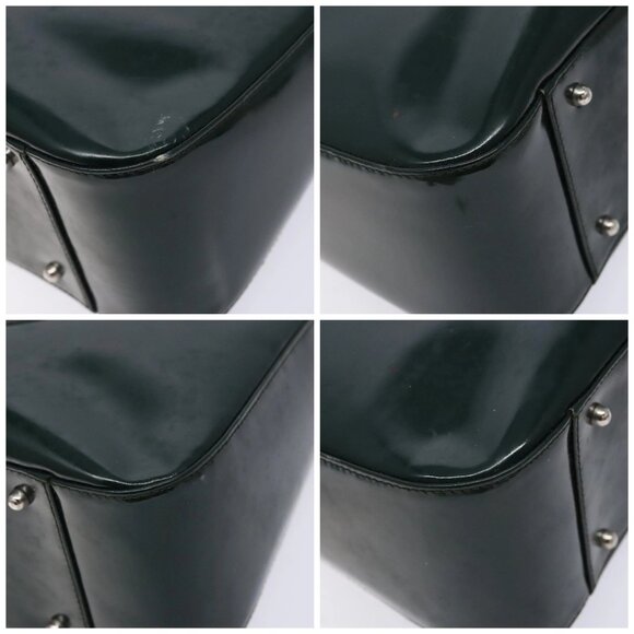 GUCCI Hand Bag Enamel Green Silver - Picture 16 of 16